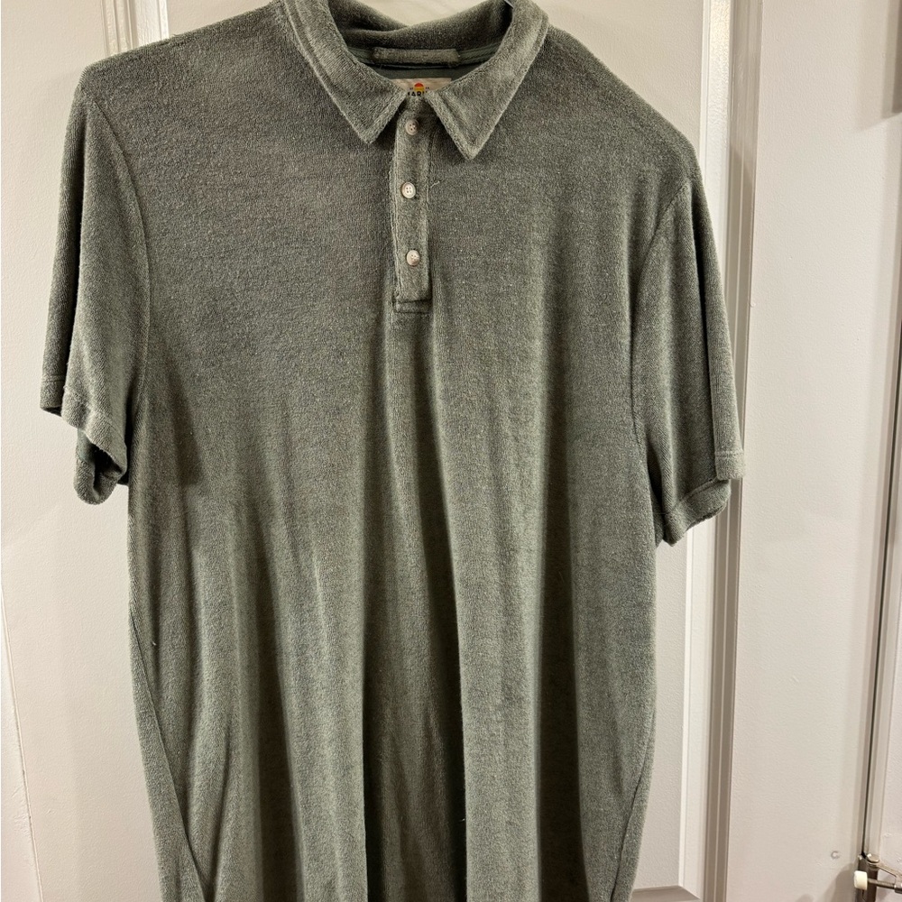 Marine Layer Terry Cloth green polo size XL